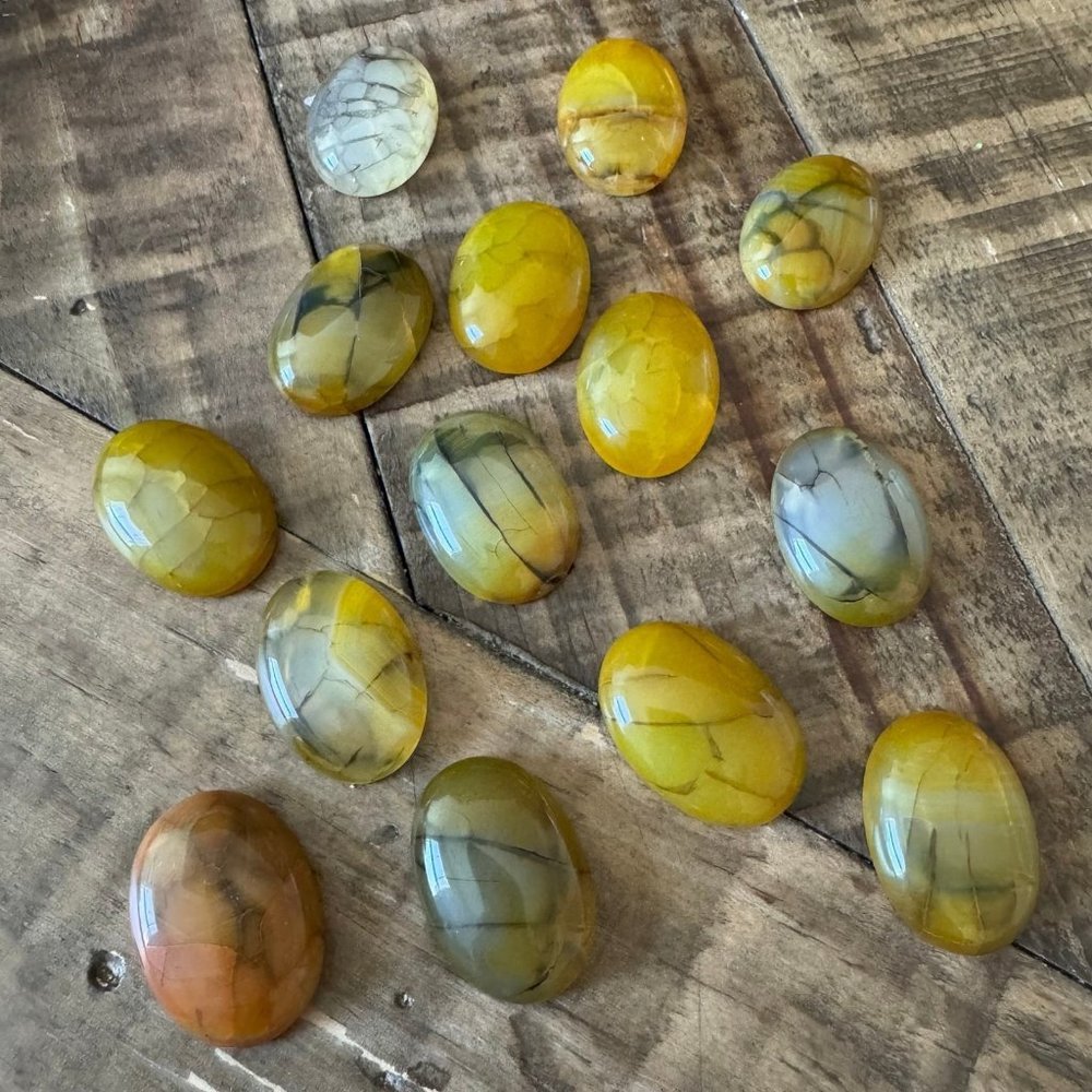 Golden Dragons Vein Cabochon 25x18mm